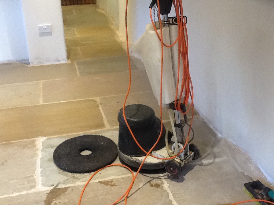 Grout Haze Removal from Sandstone Wappenham