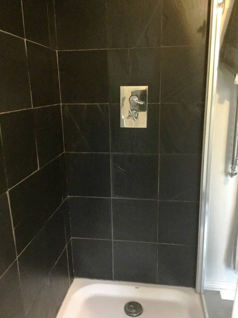 Black Limestone Shower Cubicle After Cleaning Everdon Vilage