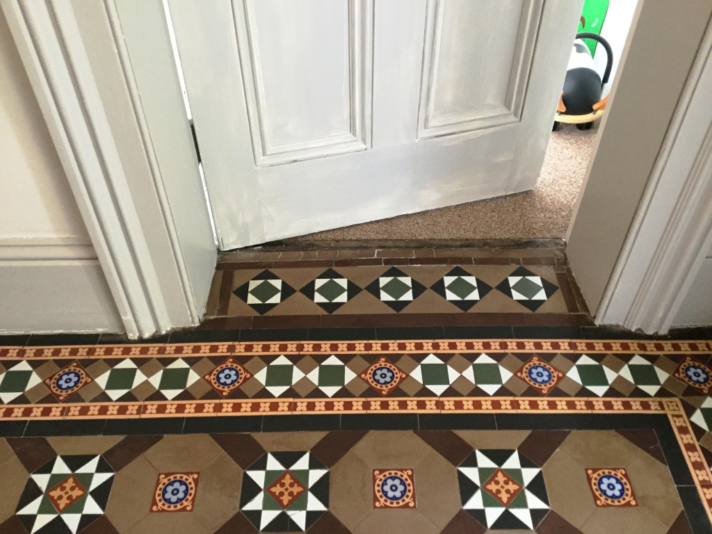 Victorian Tiled Floor After Cleaning West Haddon