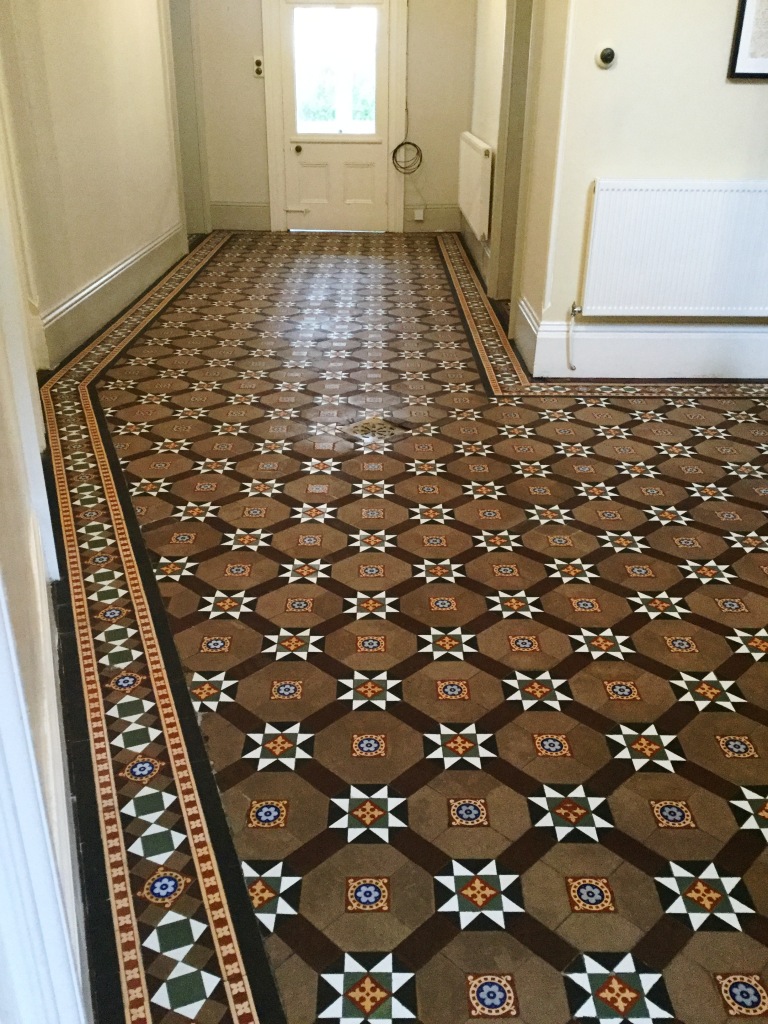 Victorian Tiled Floor After Cleaning West Haddon