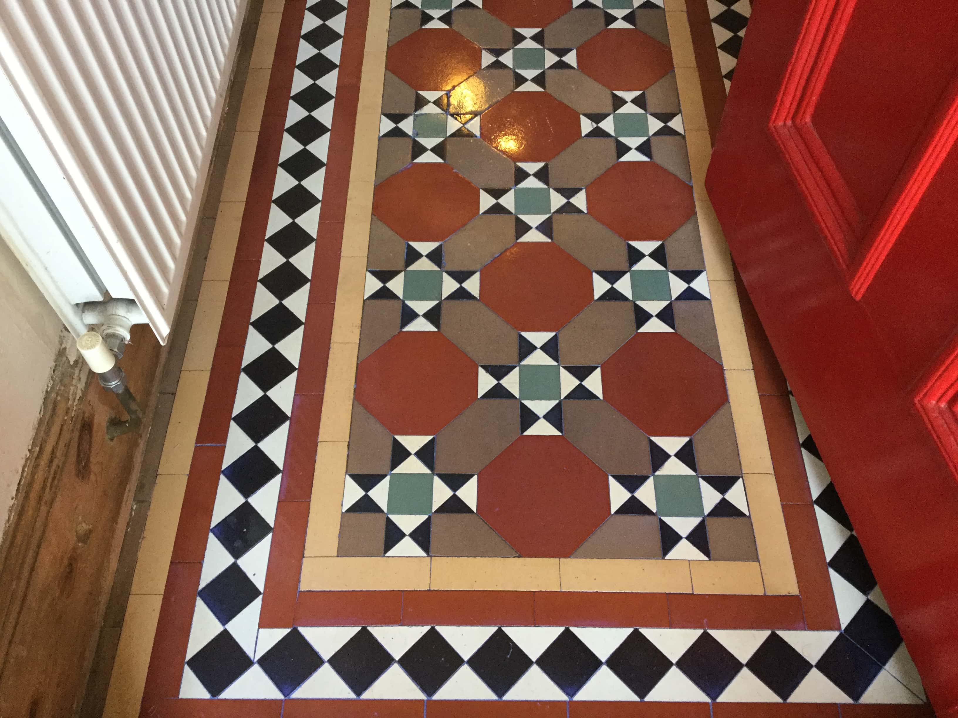Victorian Tiled Hallway Floor Wellingborough After Restoration