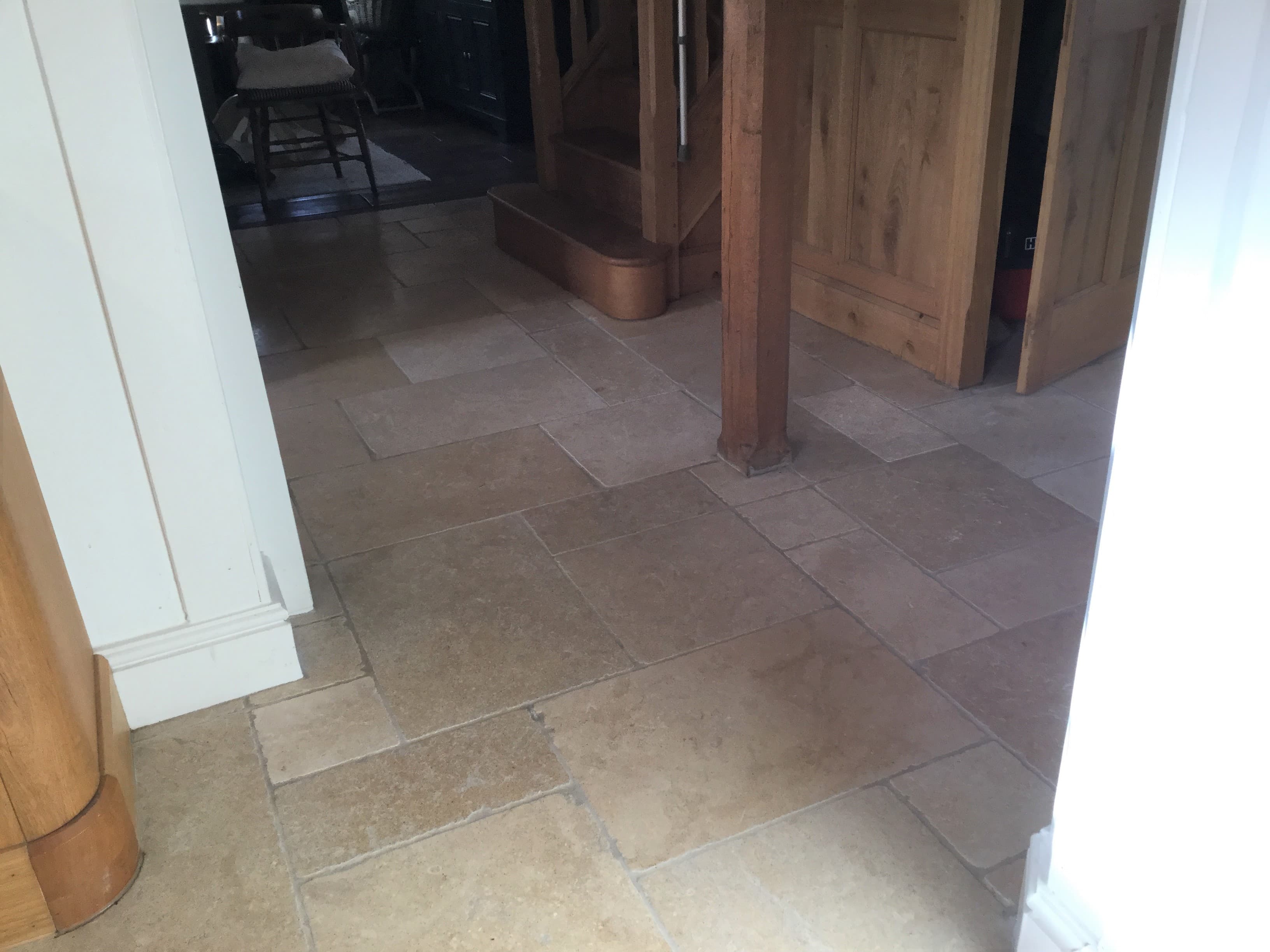 Limestone Kitchen Floor After Renovation Yelvertoft
