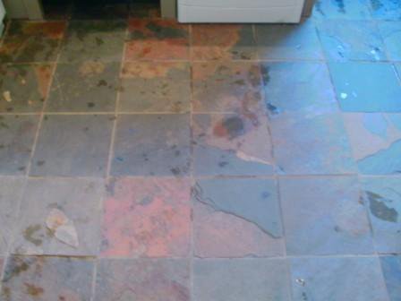 Chinese Slate floor - Before