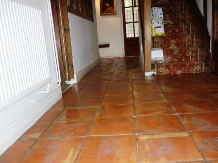 Terracotta Tiled Floor - After