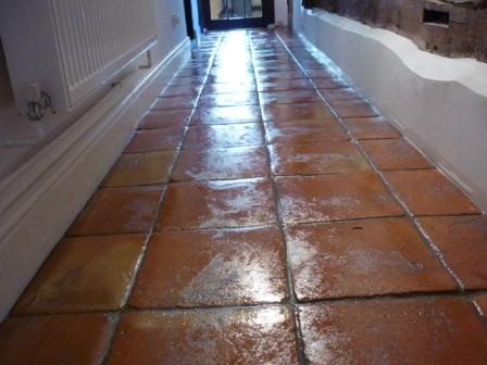 Terracotta Tiled Floor - After