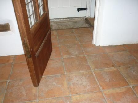Terracotta Tiled Floor - Before