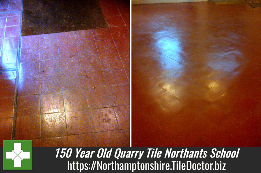 150 Year Old Quarry Tile Restoration in Northants School