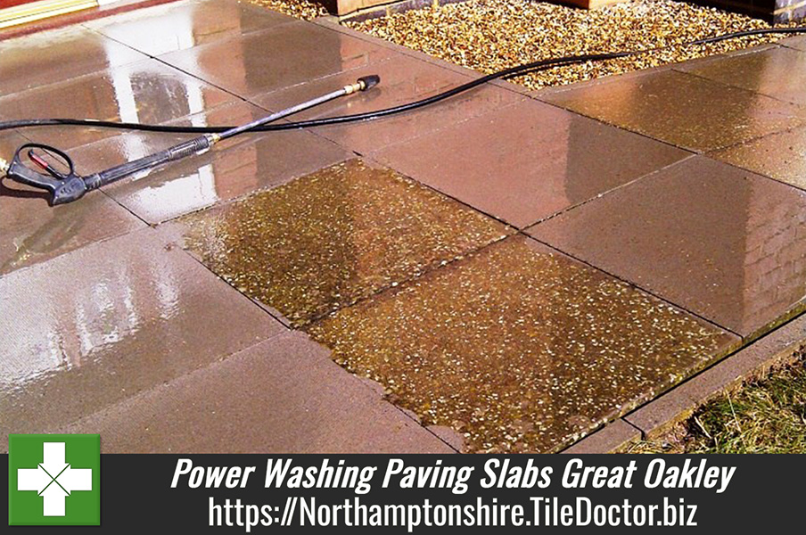 Power Washing Paving Slabs in Great Oakley
