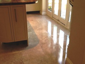 Travertine Tiles After Cleaning Polishing in Northampton