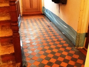 Victorian Quarry Tiled Floor Finedon After