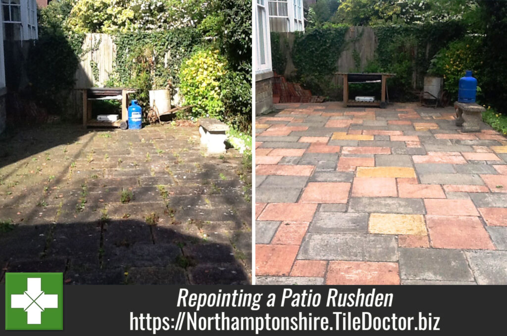 Cleaning and Repointing a Patio in Rushden