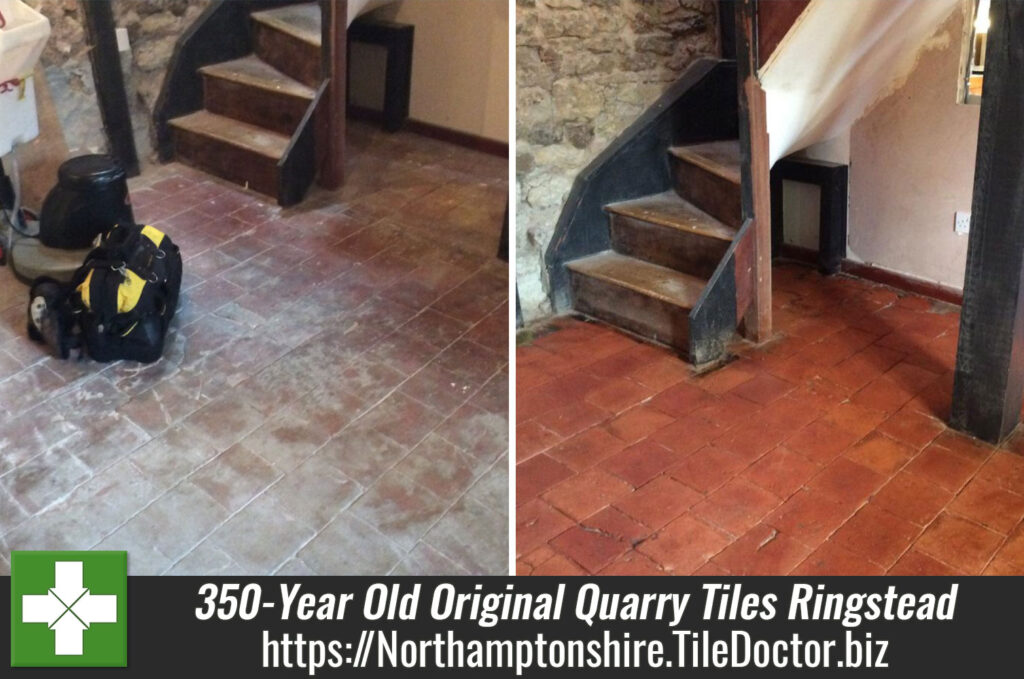 350-Year Old Original Quarry Tiles Salvaged and Restored in Ringstead