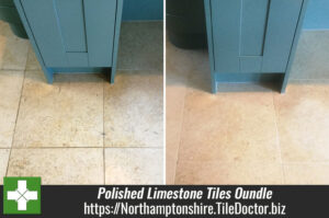 Polished Limestone Tiles Burnished and Restored Near Oundle