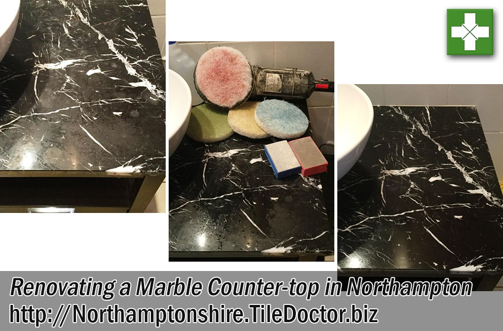 Marble Counter top Before and After Renovation in Northampton