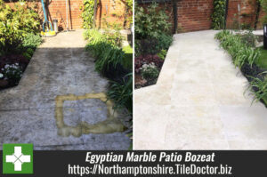 Neglected Egyptian Marble Patio Transformed in Bozeat