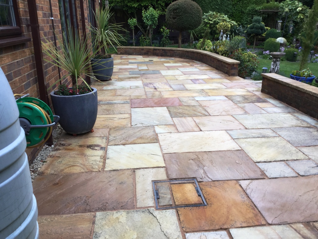 Indian Sandstone Patio After Sealing Northampton