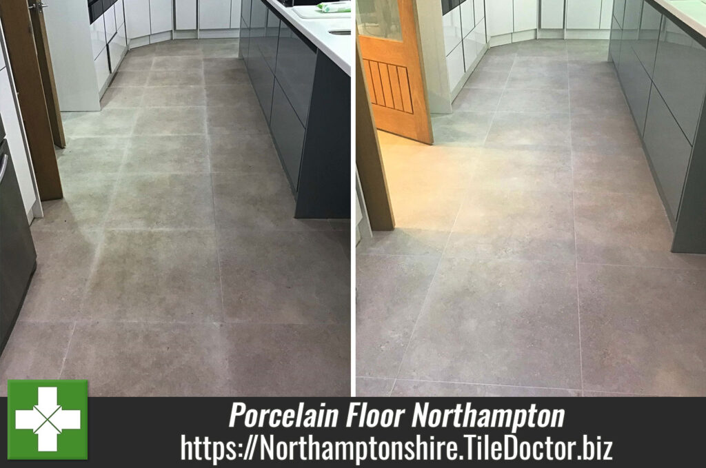 Grout Haze Removed From Porcelain Floor Tiles Northampton